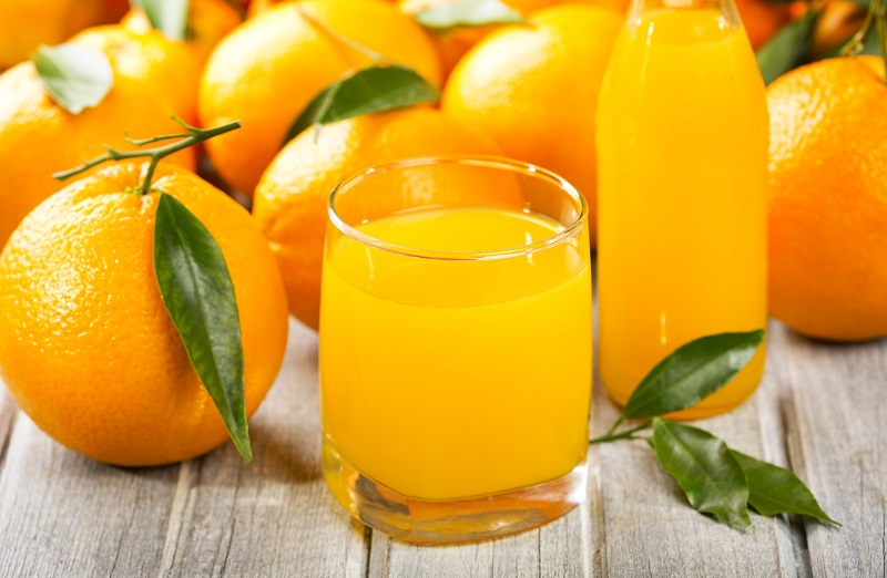 Drinking Orange Juice