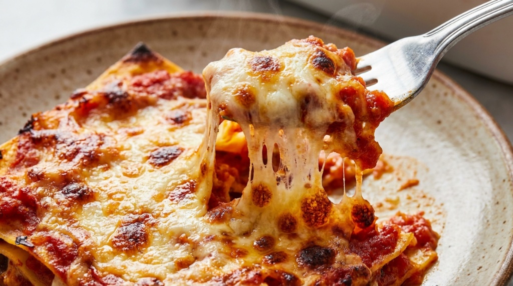 Freshly grated Wisconsin cheese falling onto a steaming bowl of pasta. 