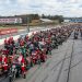 Hundreds of motorcycles lined up at Road Atlanta for Santa's Toy Run 2026